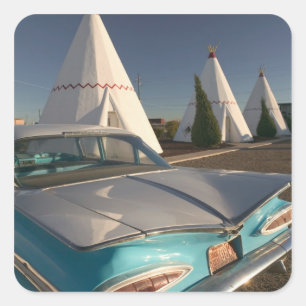 Adesivo Quadrado NA, EUA, Arizona, Holbrook Route 66, Wigwam 2