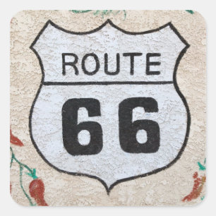 Adesivo Quadrado NA, EUA, Arizona, Holbrook sinal de rua Route 66