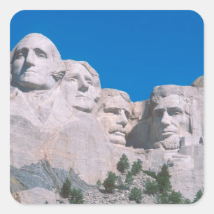 Adesivo Quadrado NA, EUA, SD, o Monte Rushmore.