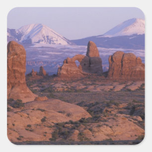 Adesivo Quadrado NA, EUA, Utah, Parque Nacional Arches. Jardim do