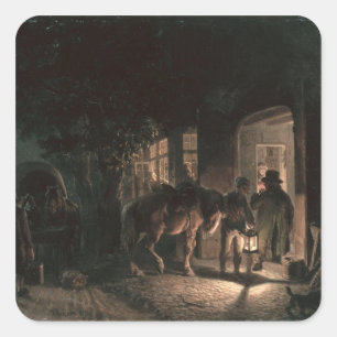 Adesivo Quadrado Na frente do bar, 1843