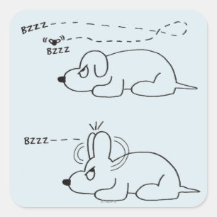 Adesivo Quadrado Na idade de um cão