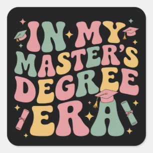 Adesivo Quadrado na minha era de mestrado graduação mestrado