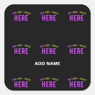 ADESIVO QUADRADO NA MODA MODERNO PERSONALIZÁVEL NEGRO VERIFICADO CO