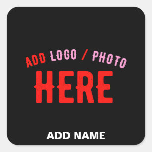 ADESIVO QUADRADO NA MODA MODERNO PERSONALIZÁVEL NEGRO VERIFICADO CO