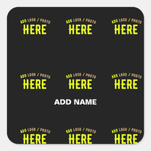 ADESIVO QUADRADO NA MODA MODERNO PERSONALIZÁVEL NEGRO VERIFICADO CO