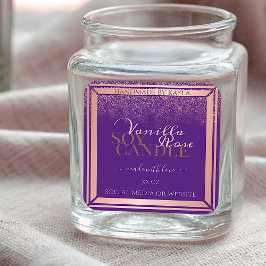 Adesivo Quadrado Na moda Rótulos de empacotamento de produtos roxos