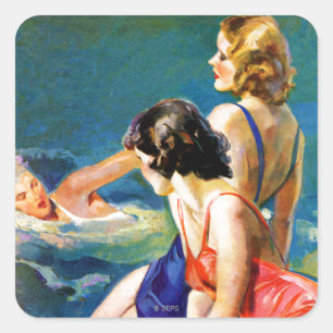 Adesivo Quadrado Na Piscina