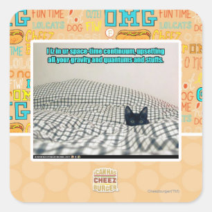 Adesivo Quadrado Na série contínua do espaço tempo do ur