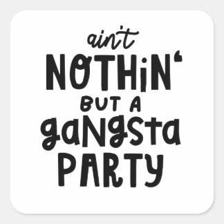 Adesivo Quadrado Nada além de um Rap de salto de salto escolar anti