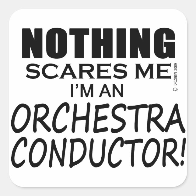 Adesivo Quadrado Nada Me Assusta, Condutor (Frente)