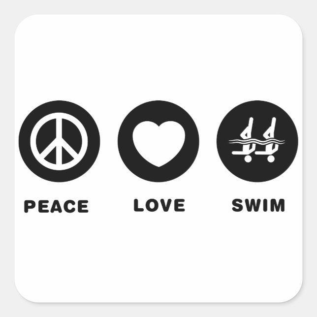 Adesivo Quadrado Nadação Sincronizada (Frente)