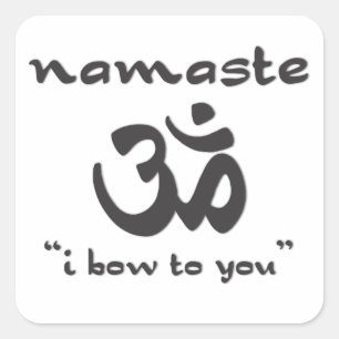 Adesivo Quadrado Namaste - eu curvo-me lhe