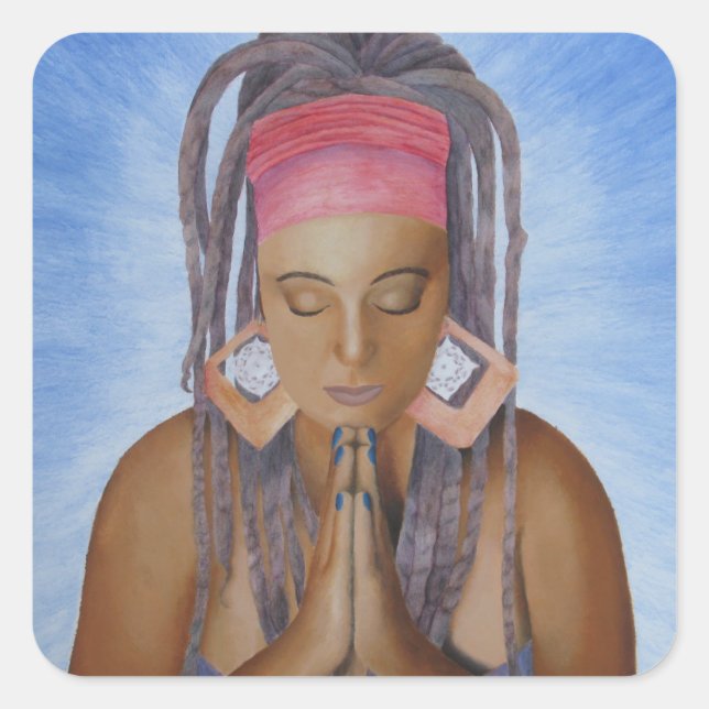 Adesivo Quadrado Namaste Stickers (Frente)