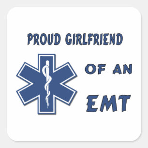 Adesivo Quadrado Namorada orgulhoso de EMT