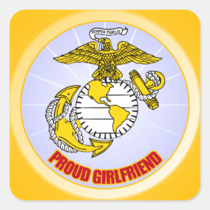 Adesivo Quadrado Namorada orgulhoso do USMC
