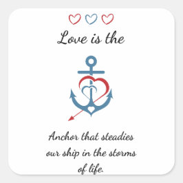 Adesivo Quadrado Namorados Moderno do Poema do Amor Romântico