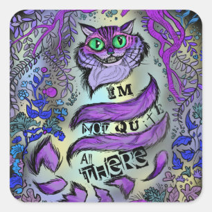 Adesivo Quadrado Não bastante tudo lá, gato louco