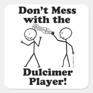 Adesivo Quadrado Não brinque com o jogador de tonto