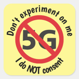 Adesivo Quadrado Não concordo com a 5G