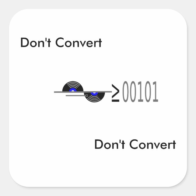 Adesivo Quadrado Não Converter (Frente)