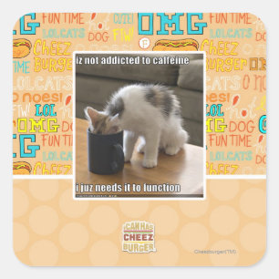 Adesivo Quadrado Não é viciado à cafeína