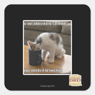 Adesivo Quadrado Não é viciado à cafeína