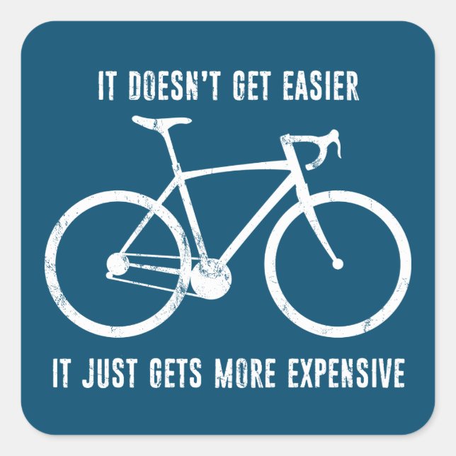 Adesivo Quadrado Não fica mais fácil, só fica mais caro (Frente)