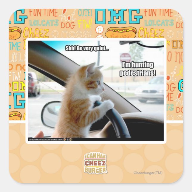 Adesivo Quadrado Não! Fique quieto (Frente)