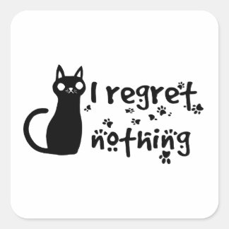 Adesivo Quadrado não me arrependo de nada