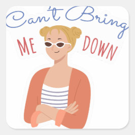 Adesivo Quadrado Não posso me derrubar