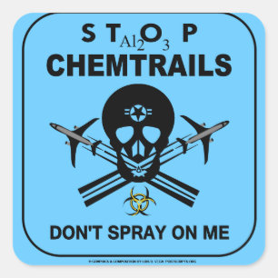 Adesivo Quadrado Não pulverize em mim! - Chemtrails