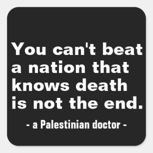 Adesivo Quadrado Não se pode vencer uma nação que é palestina.