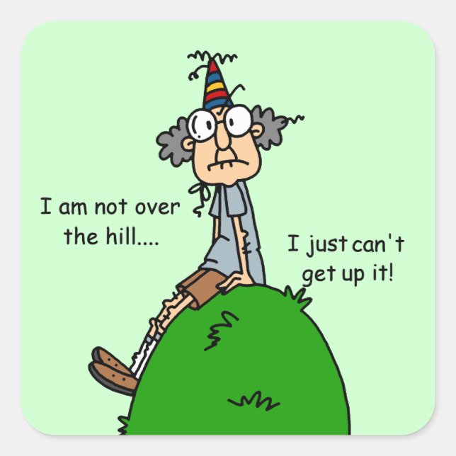 Adesivo Quadrado Não sobre o humor do monte (Frente)