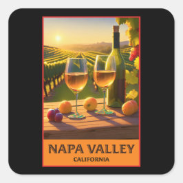 Adesivo Quadrado Napa Valley California