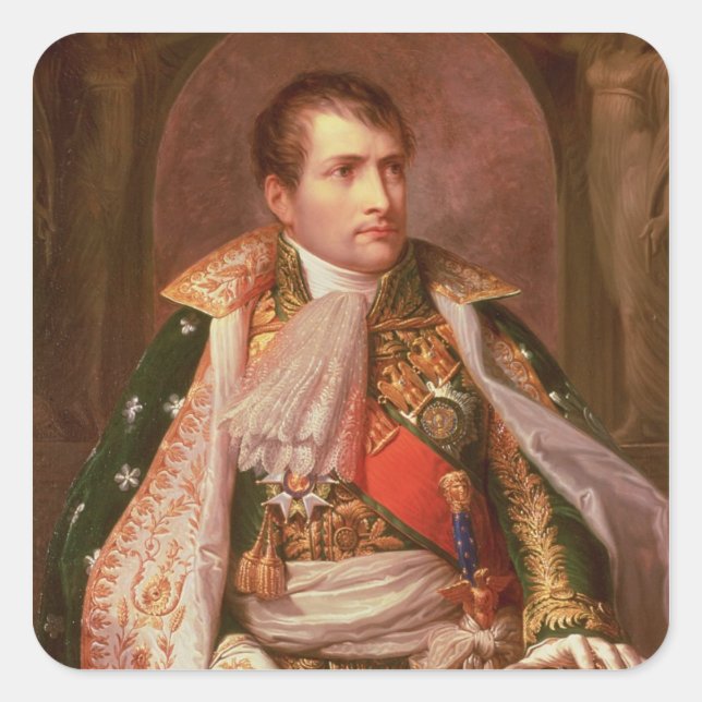 Adesivo Quadrado Napoleão Bonaparte (1769-1821), rei da Itália, (Frente)