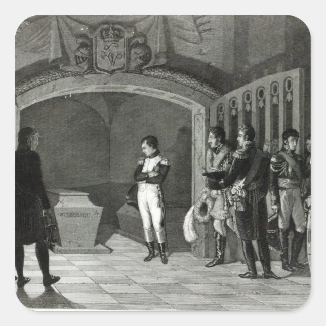 Adesivo Quadrado Napoleão Meditando diante da Tumba (Frente)