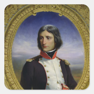 Adesivo Quadrado Napoleon Bonaparte como o Tenente Coronel