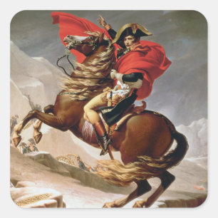 Adesivo Quadrado Napoleon que cruza os cumes, c.1800 (óleo em