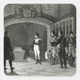 Adesivo Quadrado Napoleon que Meditating antes do túmulo