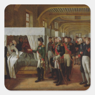 Adesivo Quadrado Napoleon que visita a enfermaria de Invalides