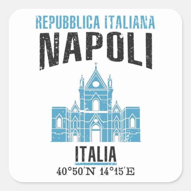 Adesivo Quadrado Napoli (Frente)