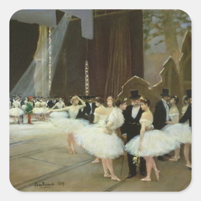 Adesivo Quadrado Nas Asas da Ópera, 1889 (Frente)