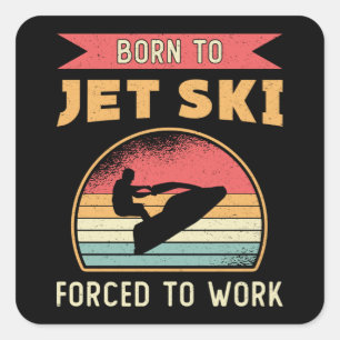 Adesivo Quadrado Nascer a Jet Ski Jet Skiing Water Sports Jetski