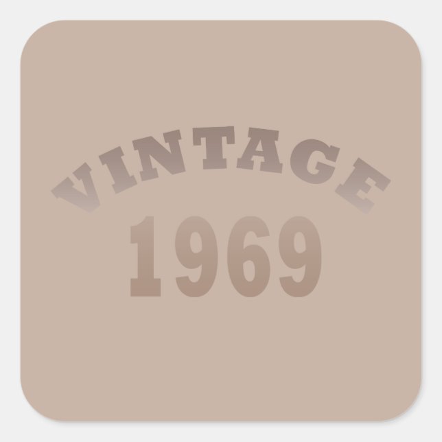 Adesivo Quadrado Nascer de aniversário de 1969 (Frente)