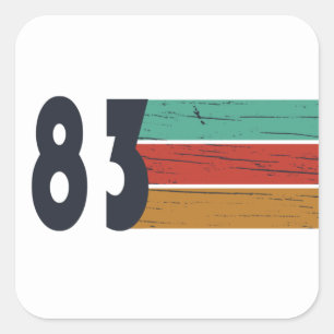 Adesivo Quadrado Nascer de aniversário de 1983