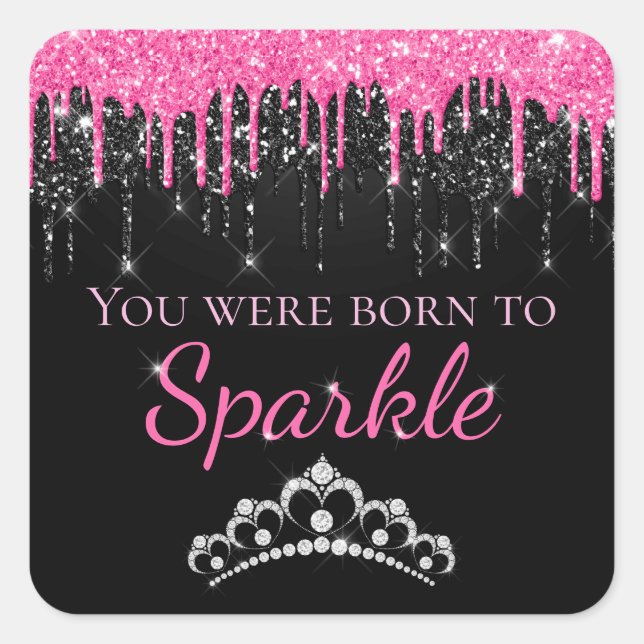 Adesivo Quadrado Nascer de brilho inverso a cintilação a quente (Frente)