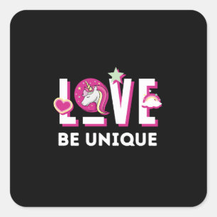 Adesivo Quadrado Nascer de ser um animal de fantasia mágica do Unic