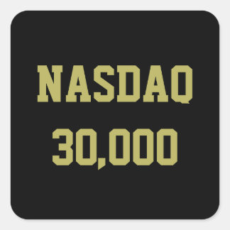 Adesivo Quadrado NASDAQ 30000 Stock Market Celebration