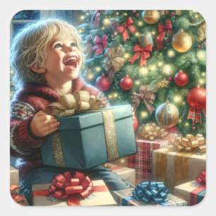 Adesivo Quadrado Natais vintages Eve Joy